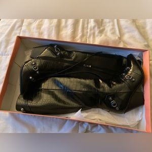 Dolls Kill Black Knee-High Boots